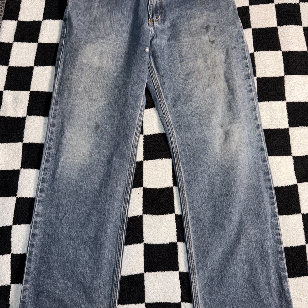 CALVIN Vintage 1990s Blue Jeans 100% Cotton Made in USA Size 7/8 - Picture 4 of 5